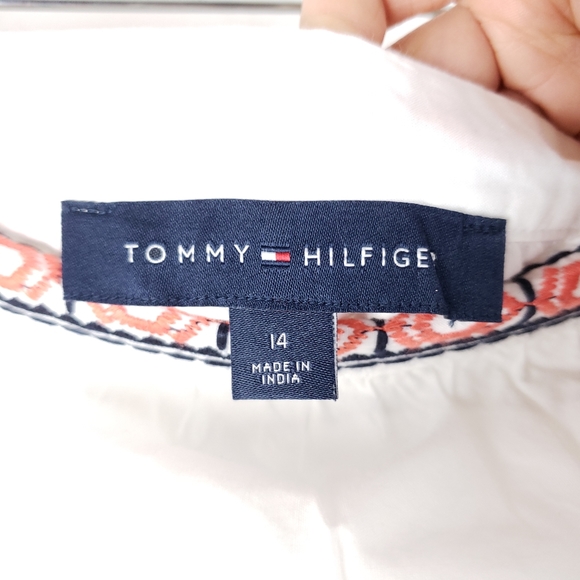 NWT Tommy Hilfiger White Embroidered Skirt Size 14 - Picture 3 of 7
